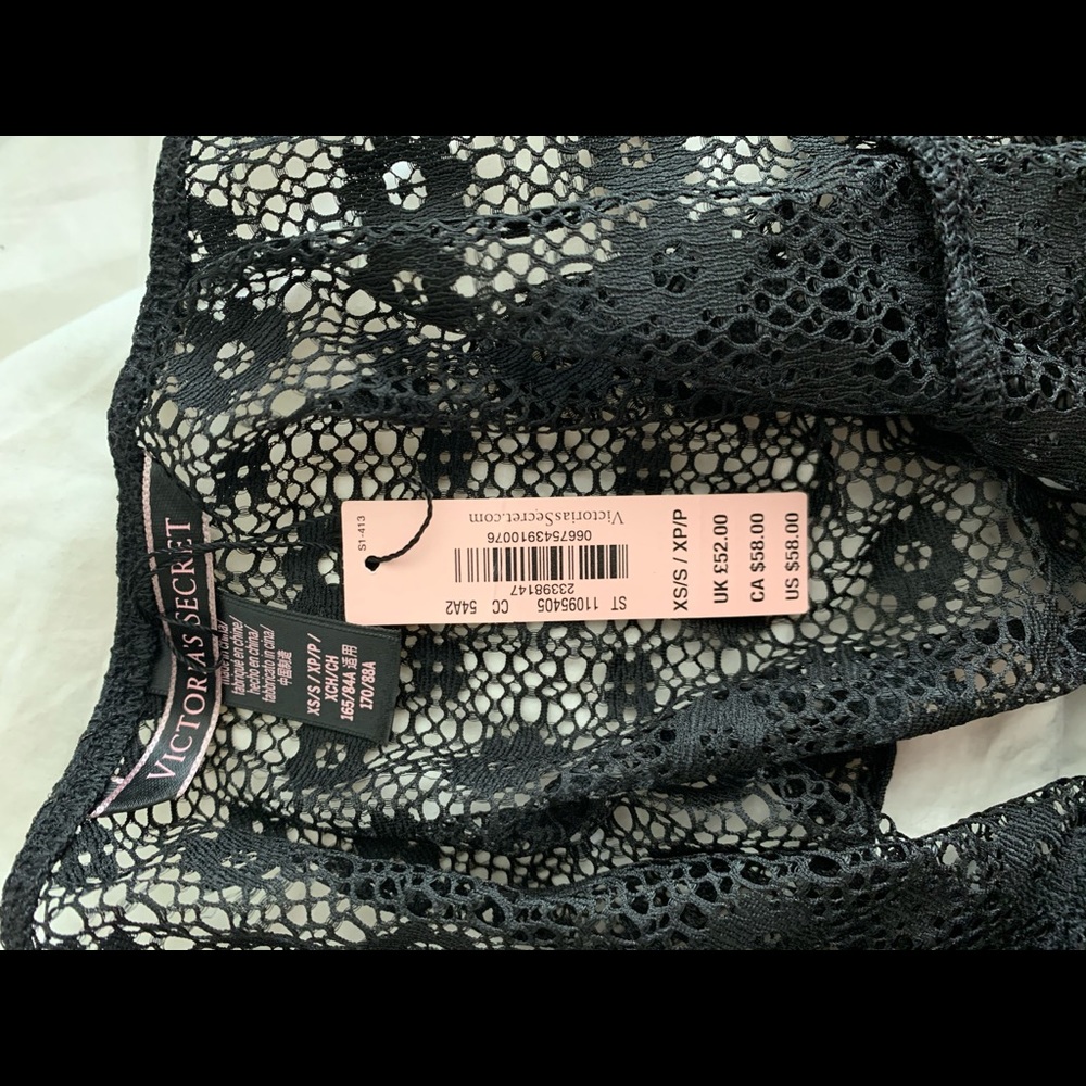 Victoria secrets lingerie black lace teddy